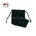 High quality leather drawstring 100% polyester double pull pouch